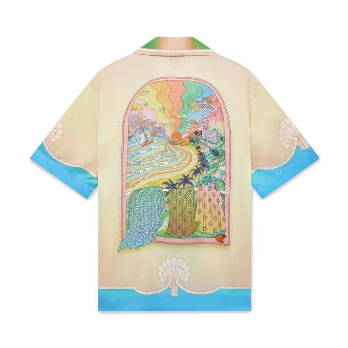 Lucid Dreams kortärmad silkesskjorta