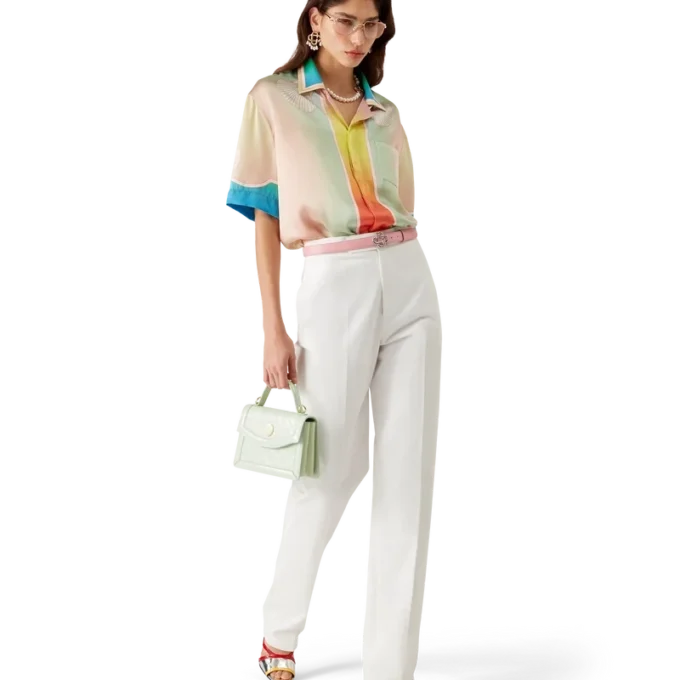 Lucid Dreams kortärmad silkesskjorta