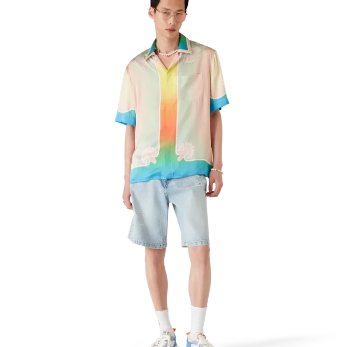 Lucid Dreams kortärmad silkesskjorta