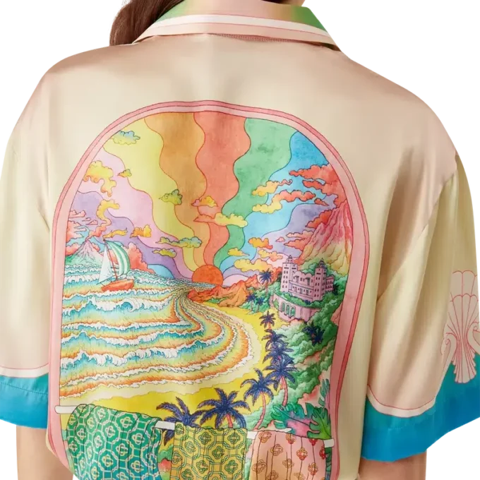 Lucid Dreams kortärmad silkesskjorta