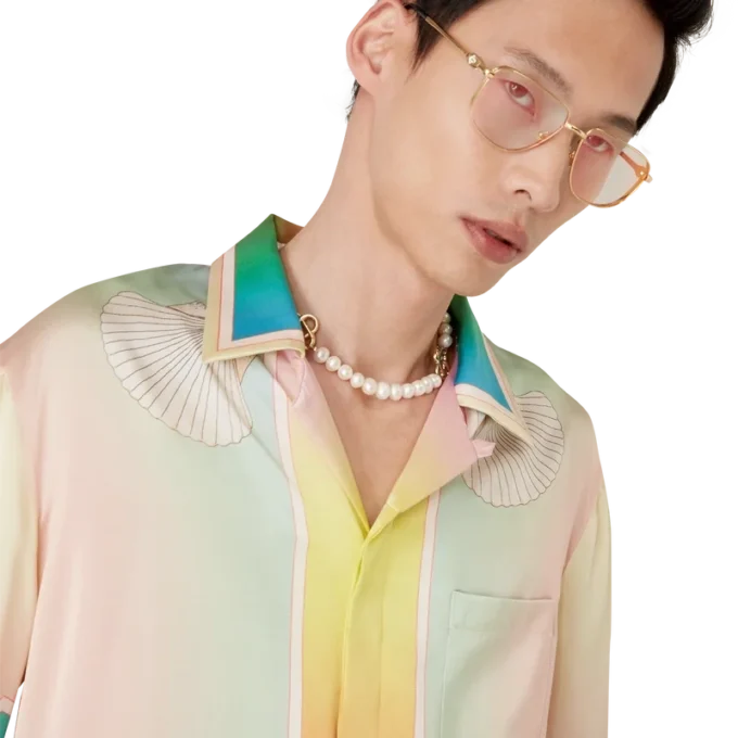 Lucid Dreams kortärmad silkesskjorta