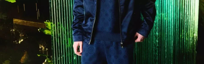 Marinblå sportjacka i ull