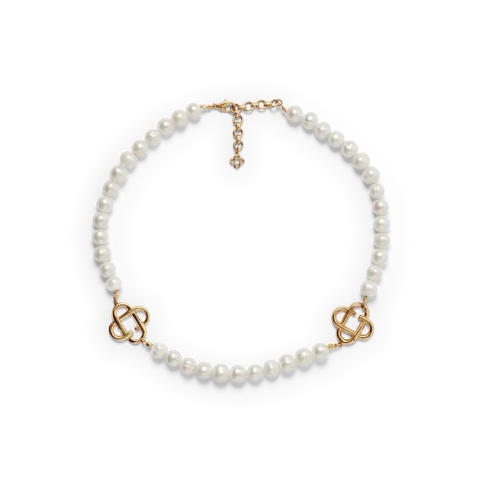 Medium Pearl Logo-halsband