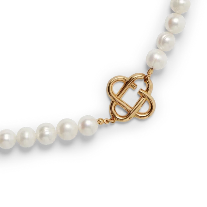 Medium Pearl Logo-halsband