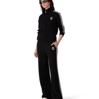 Merino-stickad träningsjacka