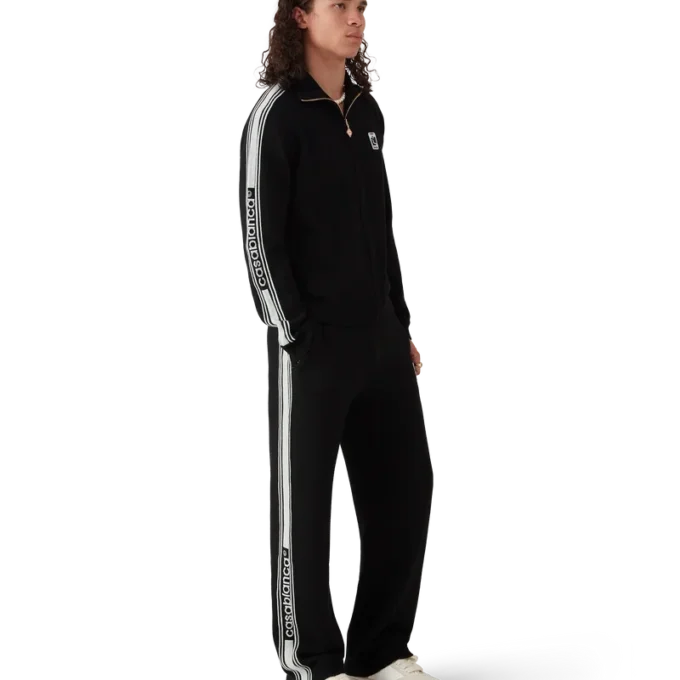 Merino-stickad träningsjacka