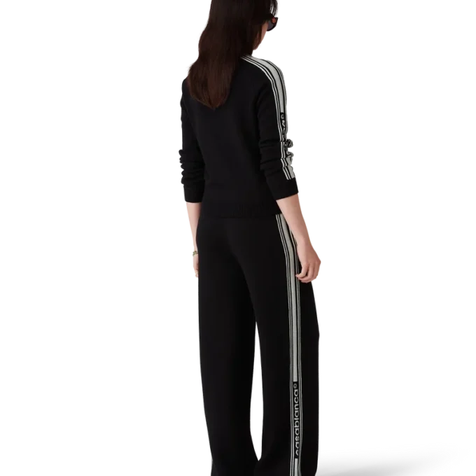 Merino-stickad träningsjacka Merino-stickad träningsjacka