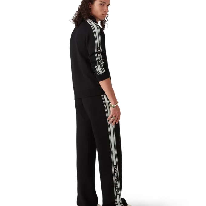 Merino-stickad träningsjacka