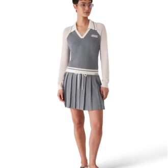 Merino Tennis långärmad pikétröja