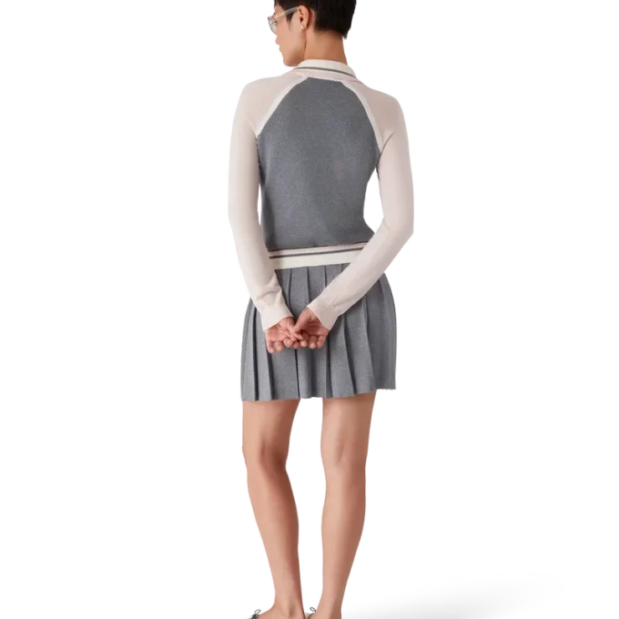 Merino Tennis långärmad pikétröja