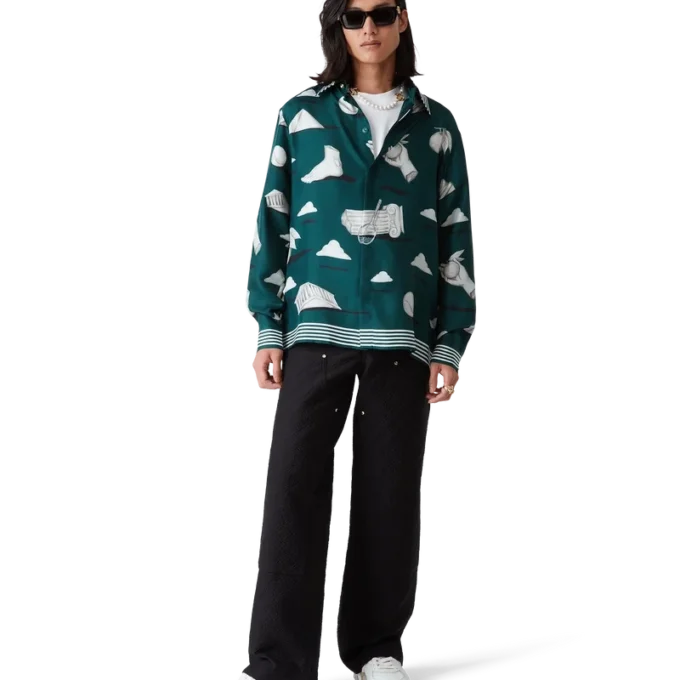 Metaphysical långärmad silkesskjorta Metaphysical långärmad silkesskjorta