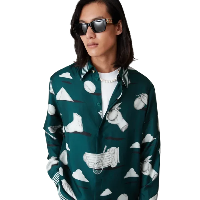 Metaphysical långärmad silkesskjorta Metaphysical långärmad silkesskjorta