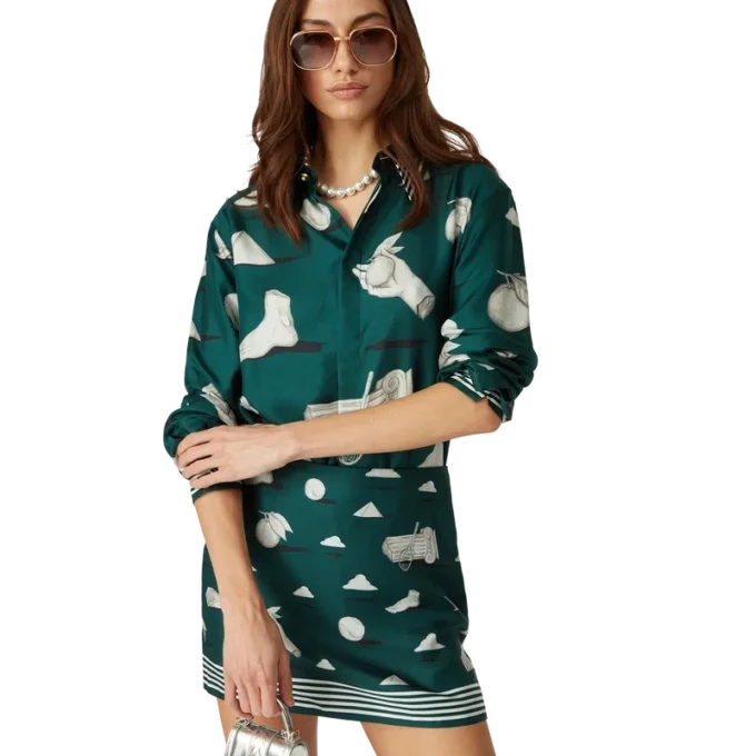 Metaphysical långärmad silkesskjorta Metaphysical långärmad silkesskjorta