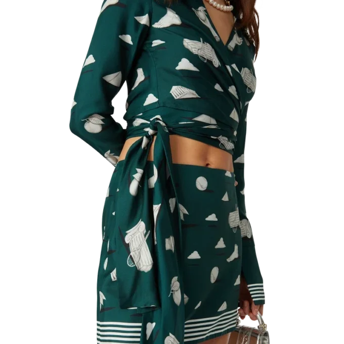 Metaphysical Silk Wrap Shirt