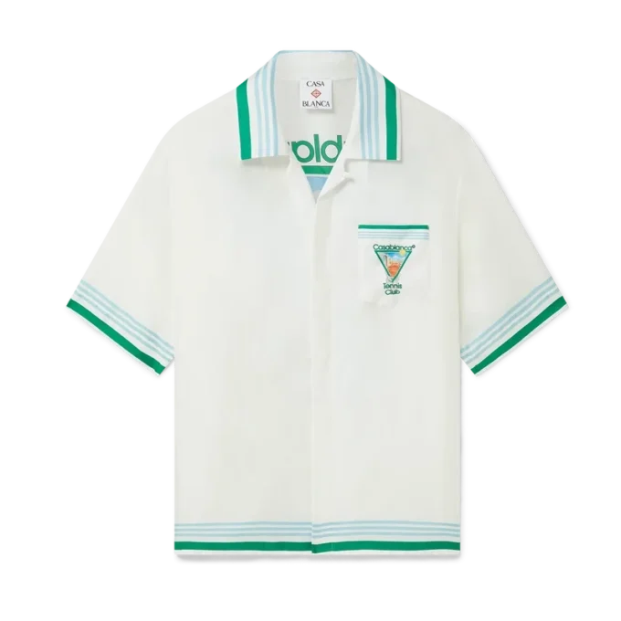 Metaphysical Tennis Icon kortärmad silkesskjorta