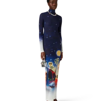 Midnight Acropolis Mesh Klänning