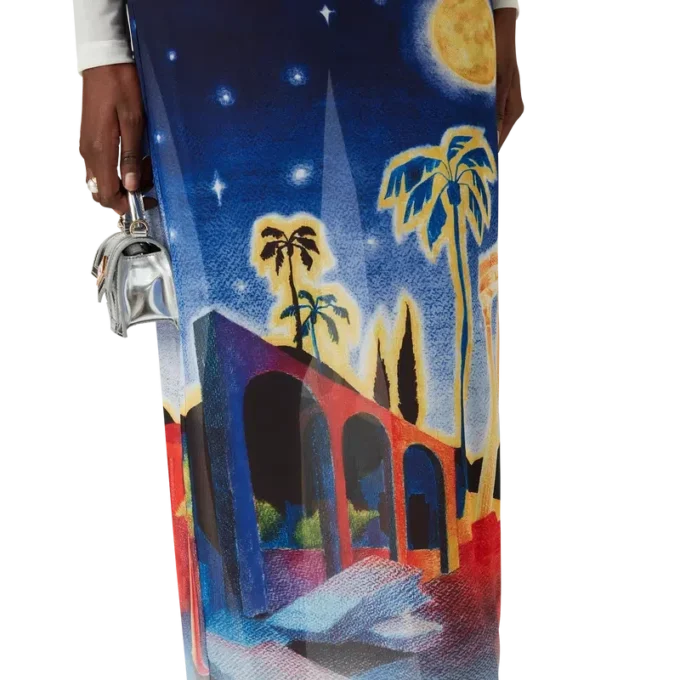 Midnight Acropolis Mesh Klänning