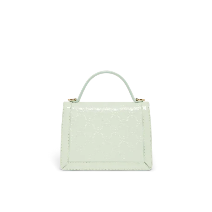 Mini Jeanne-väskan med präglat mintgrönt monogram
