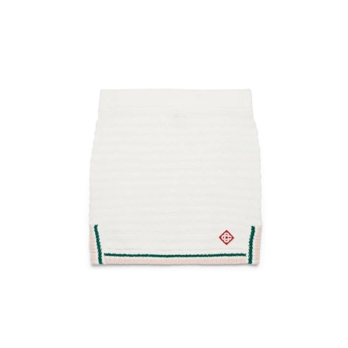 Minikjol i bomullsbouclé