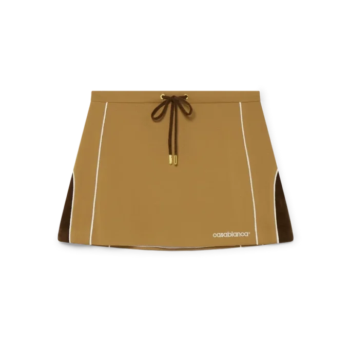 Minikjol med paneler i chenille