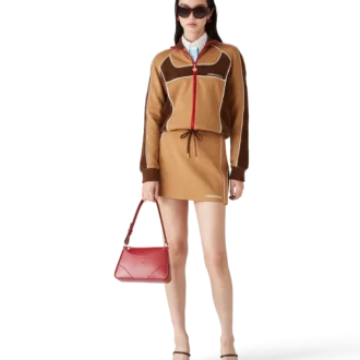 Minikjol med paneler i chenille