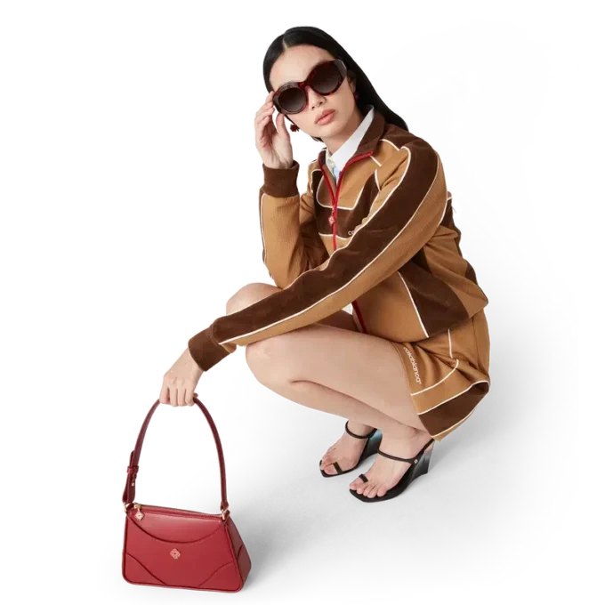 Minikjol med paneler i chenille