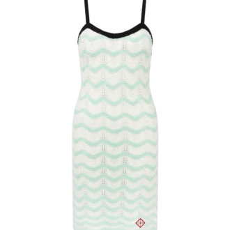 Miniklänning i bomull med vågmönster