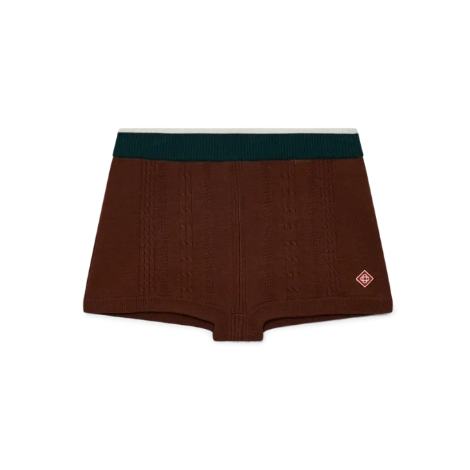 Minishorts i kabelstickat Minishorts i kabelstickat