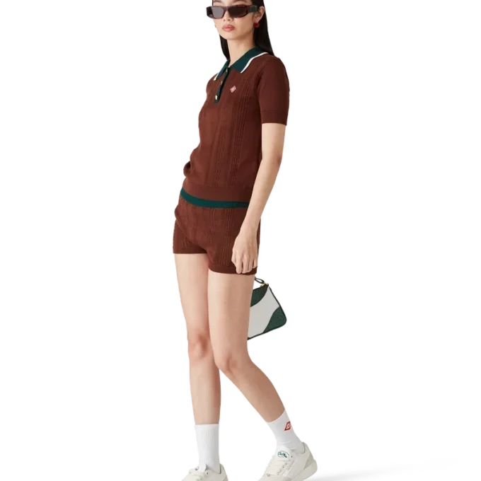 Minishorts i kabelstickat Minishorts i kabelstickat