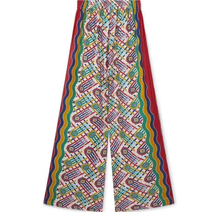 Mönstrade byxor med vida ben Mönstrade byxor med vida ben