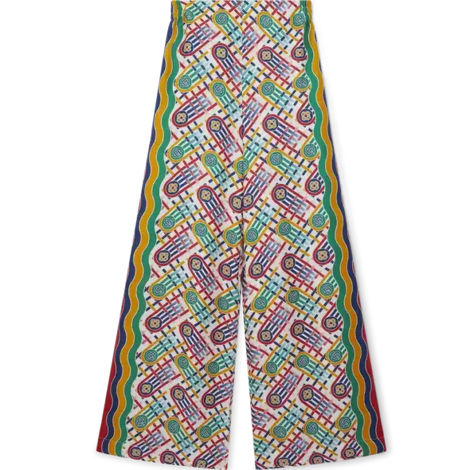 Mönstrade byxor med vida ben Mönstrade byxor med vida ben