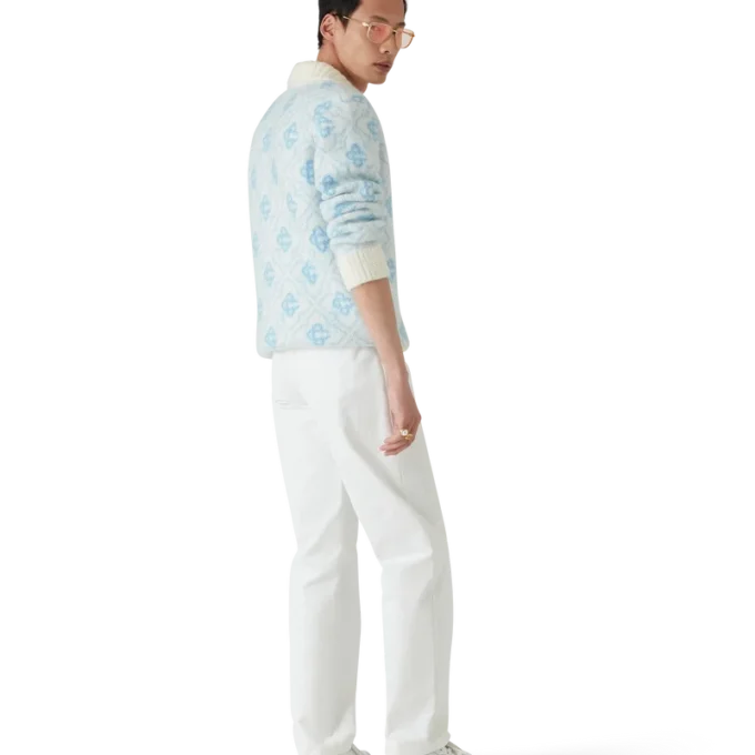 Mohair-tröja med monogram och dragkedja Mohair-tröja med monogram och dragkedja