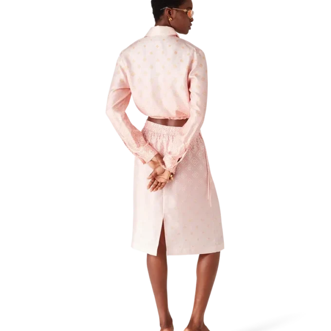 Monogram Degrade långärmad silkesskjorta Monogram Degrade långärmad silkesskjorta