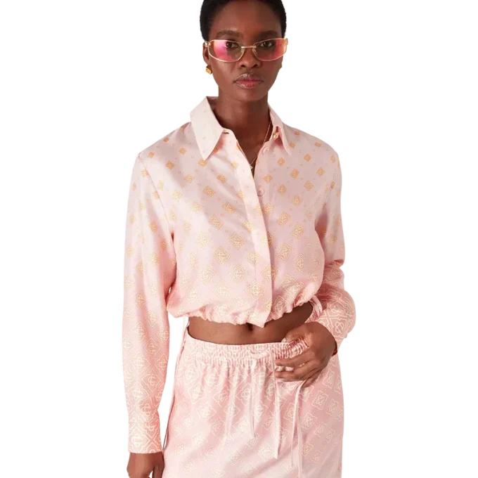 Monogram Degrade långärmad silkesskjorta Monogram Degrade långärmad silkesskjorta