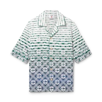 Monogram Gradient Towelling Short Sleeve Skjorte