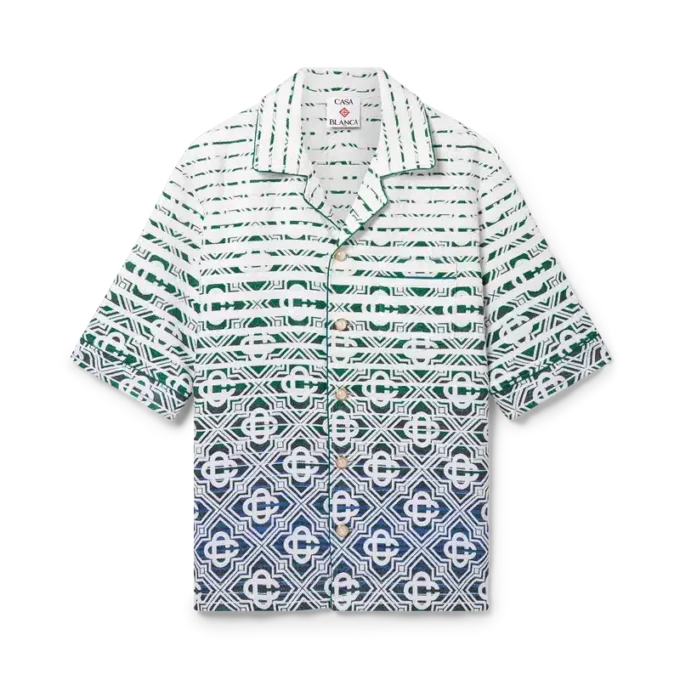 Monogram Gradient Towelling Short Sleeve Skjorte