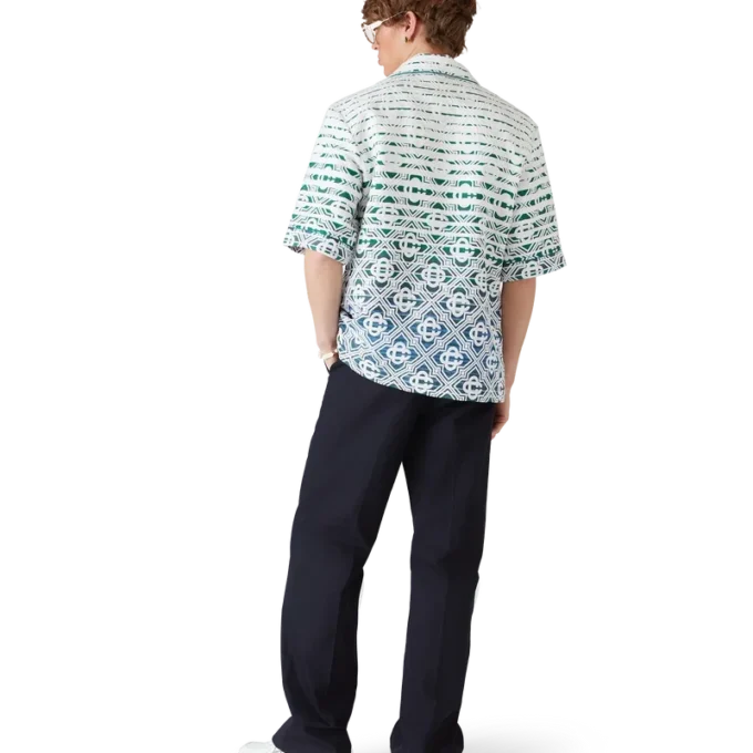 Monogram Gradient Towelling Short Sleeve Skjorte