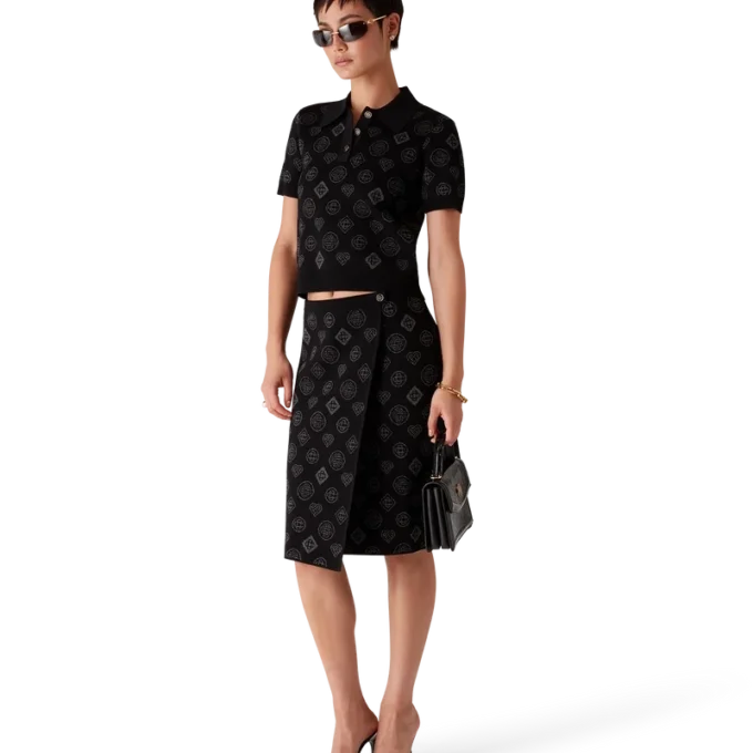 Monogram Jacquard-kjol