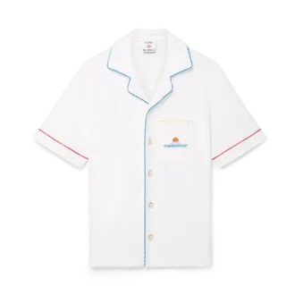 Monogram Jacquard kortärmad frotté-skjorta