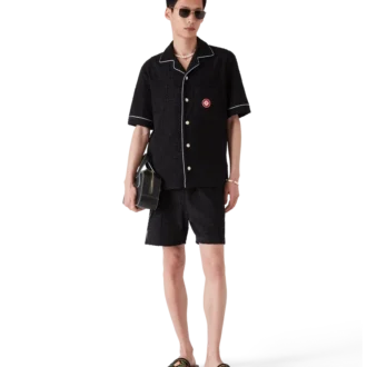 Monogram Jacquard kortärmad frotté-skjorta