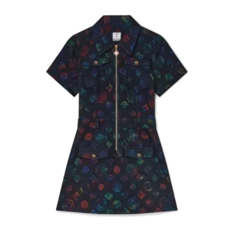 Monogram-jeansklänning