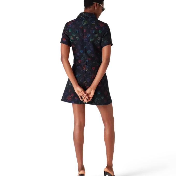 Monogram-jeansklänning