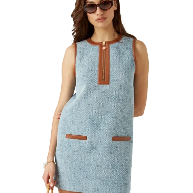 Monogram-jeansklänning Monogram-jeansklänning