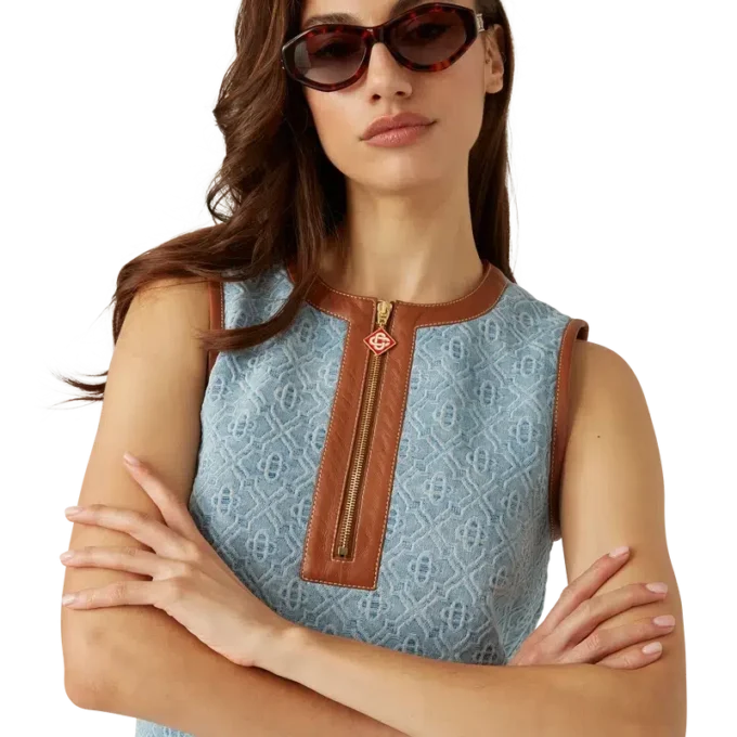 Monogram-jeansklänning Monogram-jeansklänning