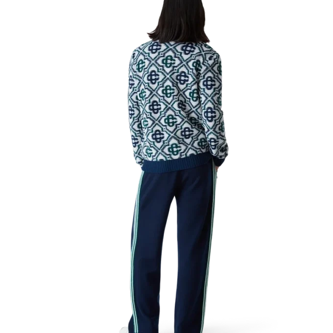 Monogram Knit Zip Jumper