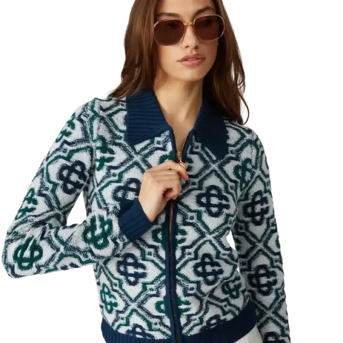 Monogram Knit Zip Jumper Monogram Knit Zip Jumper
