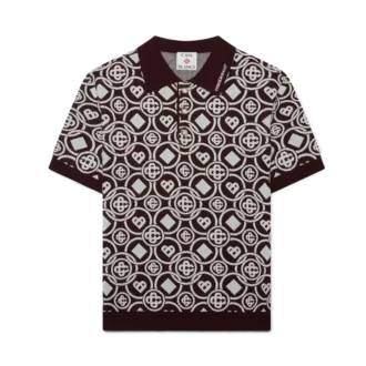 Monogram-pikétröja i bomullstrik