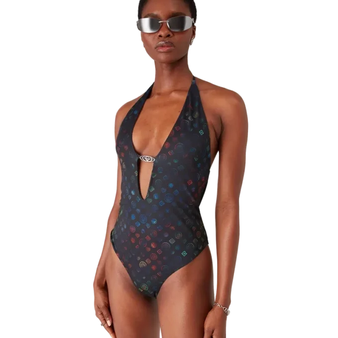 Monogram Plunge-baddräkt