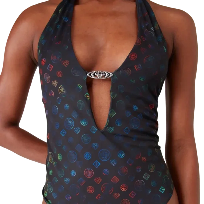 Monogram Plunge-baddräkt