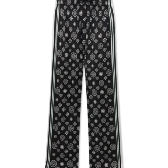 Monogram-pyjamasbyxor i silkesatin